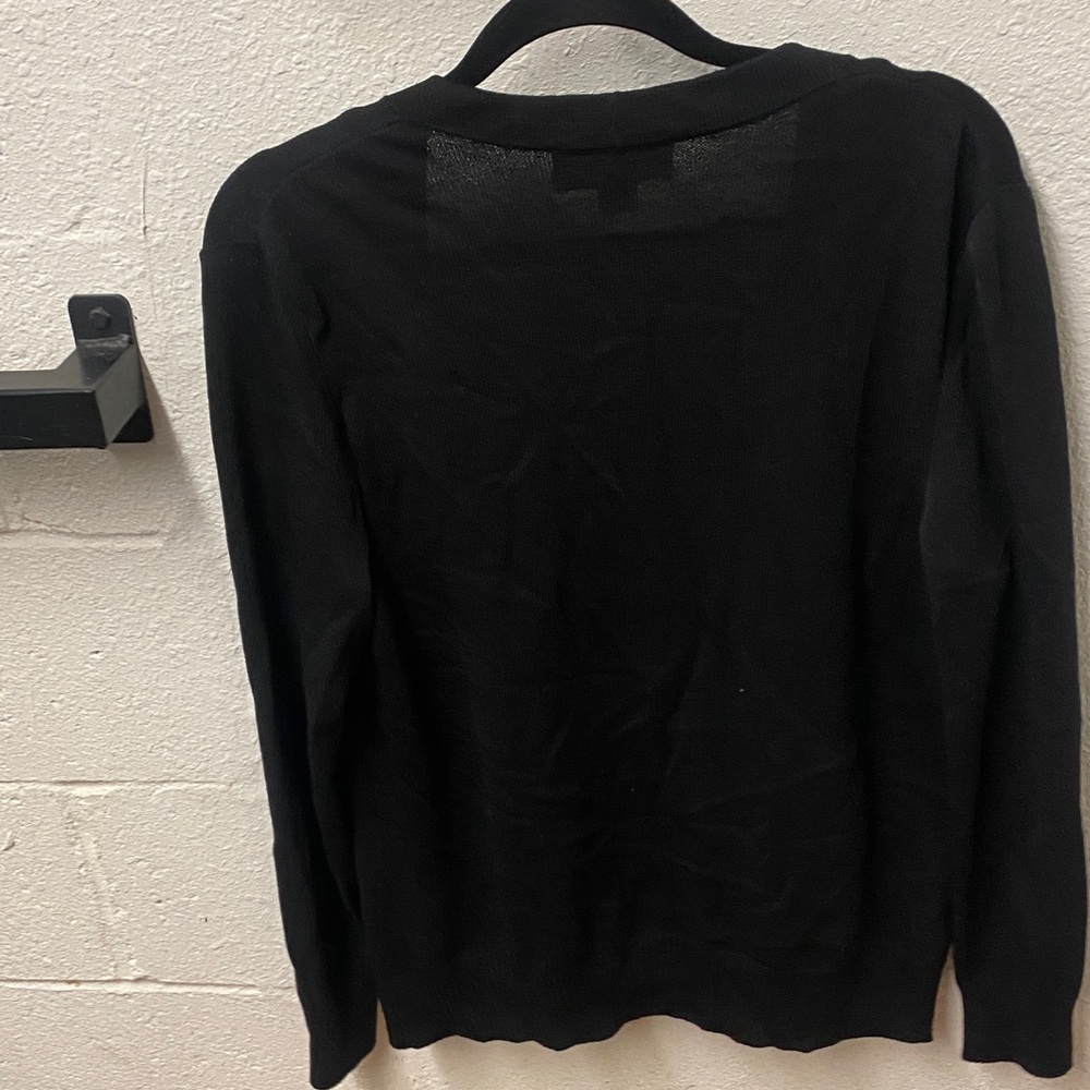 St. John - Black Cardigan & Cami knit set-with Gold Buttons - Picture 7 of 11